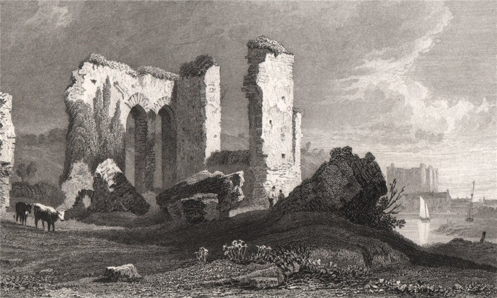 Remains of the Priory, Haverfordwest, Pembrokeshire, by Henry Gastineau 1835